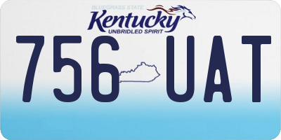 KY license plate 756UAT