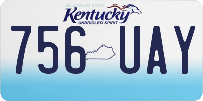 KY license plate 756UAY