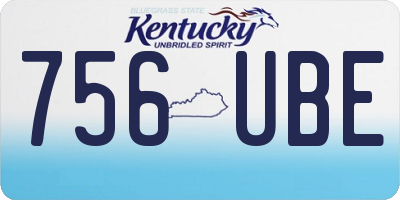 KY license plate 756UBE