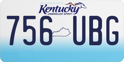 KY license plate 756UBG