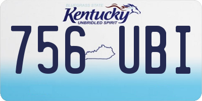 KY license plate 756UBI