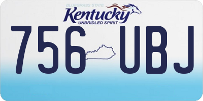 KY license plate 756UBJ