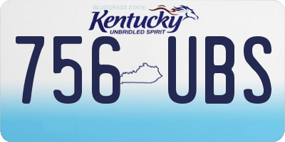 KY license plate 756UBS