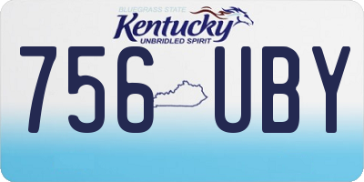 KY license plate 756UBY