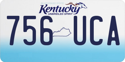 KY license plate 756UCA