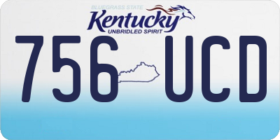 KY license plate 756UCD