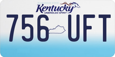 KY license plate 756UFT