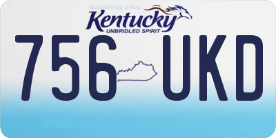 KY license plate 756UKD