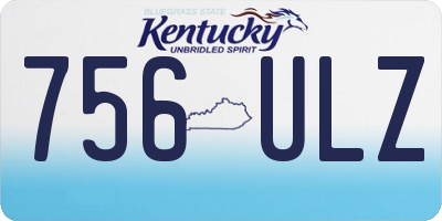KY license plate 756ULZ