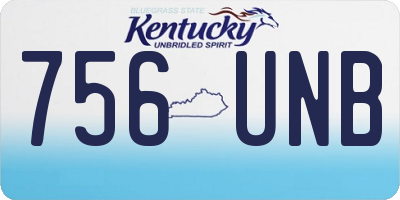KY license plate 756UNB