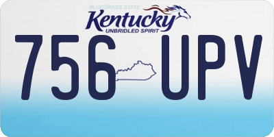 KY license plate 756UPV