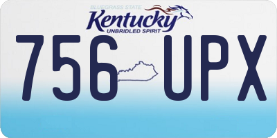 KY license plate 756UPX