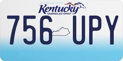 KY license plate 756UPY