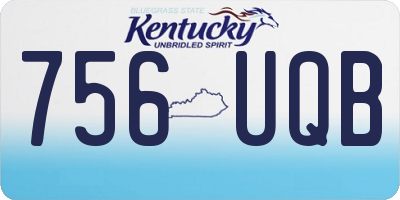 KY license plate 756UQB