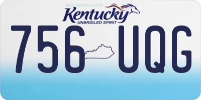 KY license plate 756UQG