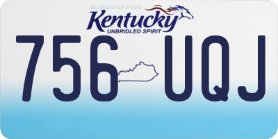 KY license plate 756UQJ