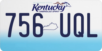 KY license plate 756UQL