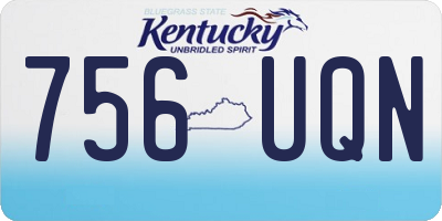 KY license plate 756UQN