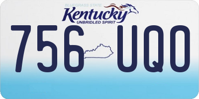 KY license plate 756UQO