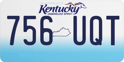 KY license plate 756UQT
