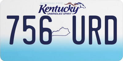 KY license plate 756URD