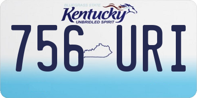 KY license plate 756URI