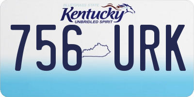 KY license plate 756URK