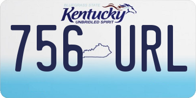 KY license plate 756URL