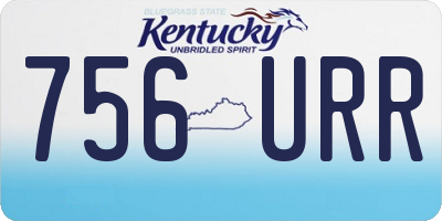 KY license plate 756URR