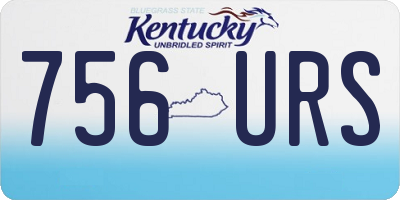 KY license plate 756URS
