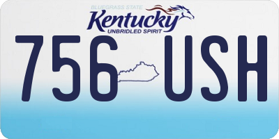 KY license plate 756USH
