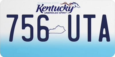 KY license plate 756UTA