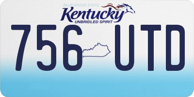 KY license plate 756UTD