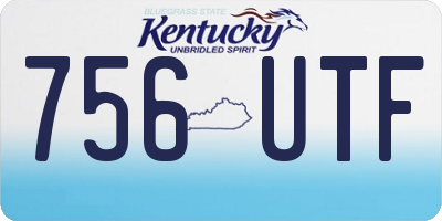 KY license plate 756UTF