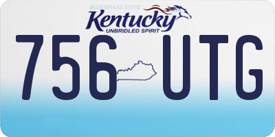 KY license plate 756UTG