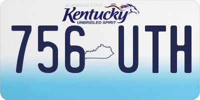KY license plate 756UTH