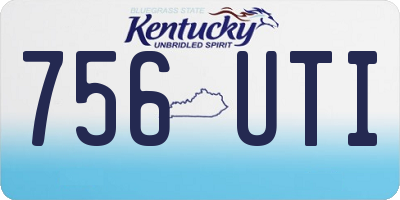 KY license plate 756UTI