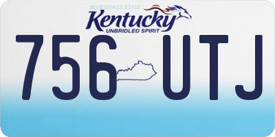 KY license plate 756UTJ