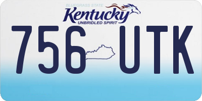 KY license plate 756UTK