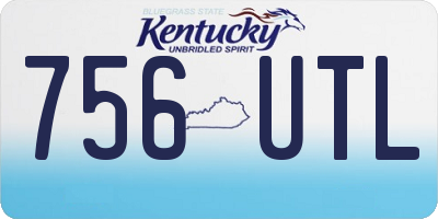KY license plate 756UTL