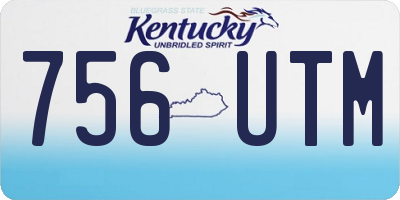 KY license plate 756UTM