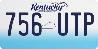 KY license plate 756UTP