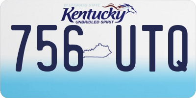 KY license plate 756UTQ