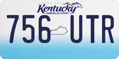 KY license plate 756UTR