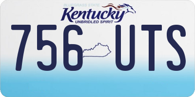 KY license plate 756UTS