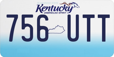 KY license plate 756UTT