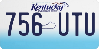 KY license plate 756UTU