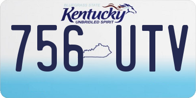 KY license plate 756UTV