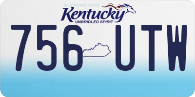 KY license plate 756UTW
