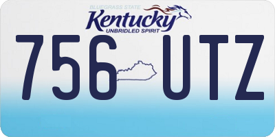 KY license plate 756UTZ